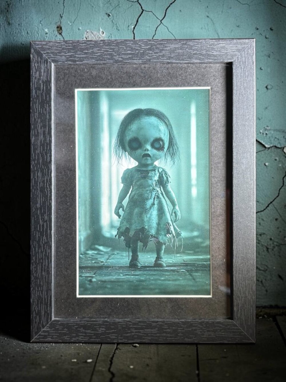 Creepy Doll Framed Art | 5x7 Horror Décor